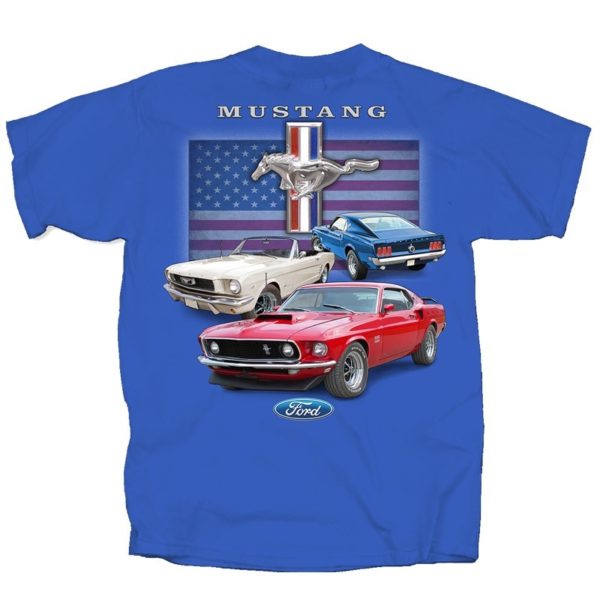 MUSTANG CLASSIC RED,WHITE,BLUE FLAG