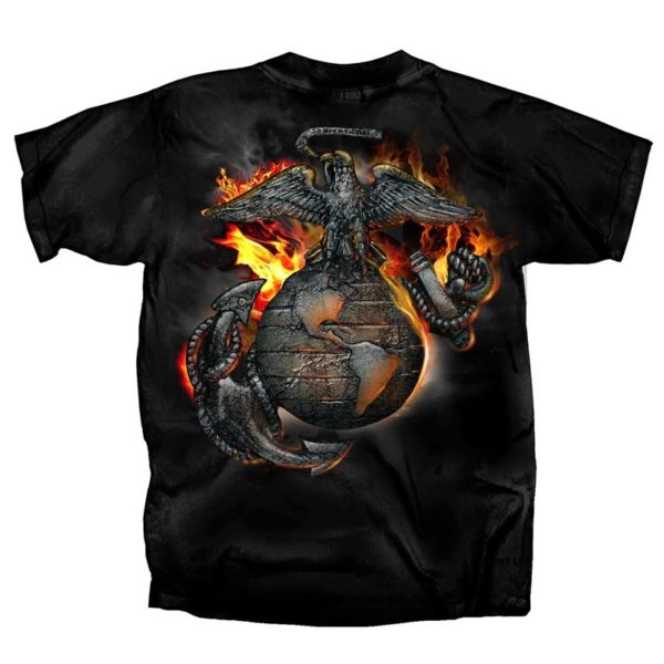 MARINES GLOBE WITH FLAMING EAGLE