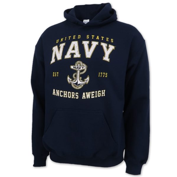 NAVY VINTAGE LOGO HOODIE